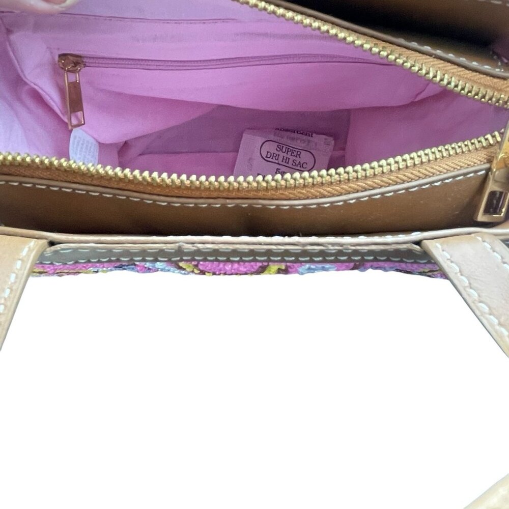 Pink Seed Bead Floral Mini Barrel Handbag Crossbody Strap Made In India New - Picture 5 of 10